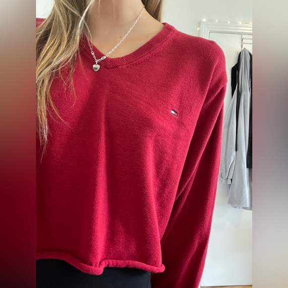 Red crop sweater - Picture 2 of 5